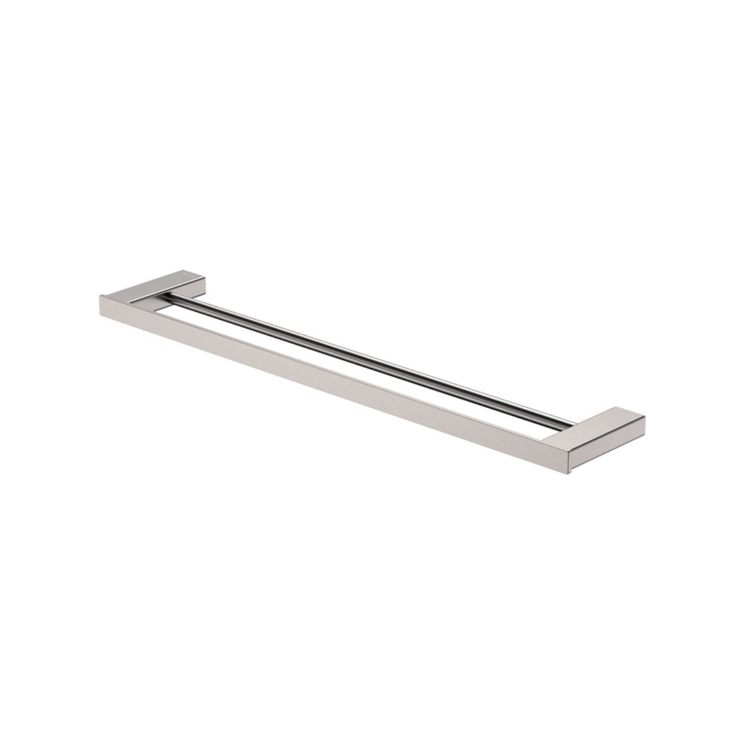 Fienza Tono 610Mm Double Towel Rail Brushed Nickel