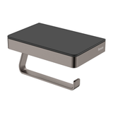 Fienza Tono Toilet Roll Holder With Glass Shelf Sus308 - Gunmetal/Black