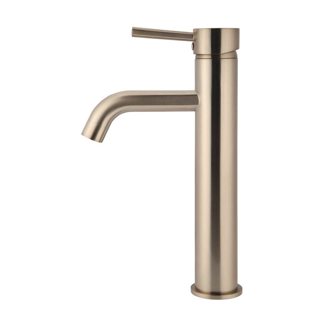 Meir Round Tall Curved Basin Mixer - Champagne