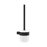 Fienza Empire Slim Toilet Brush And Glass Holder Ss304 - Matte Black
