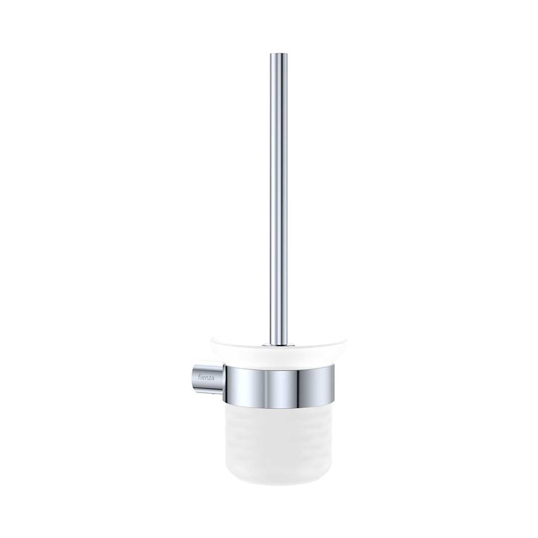 Fienza Empire Slim Toilet Brush And Glass Holder Ss304 - Chrome