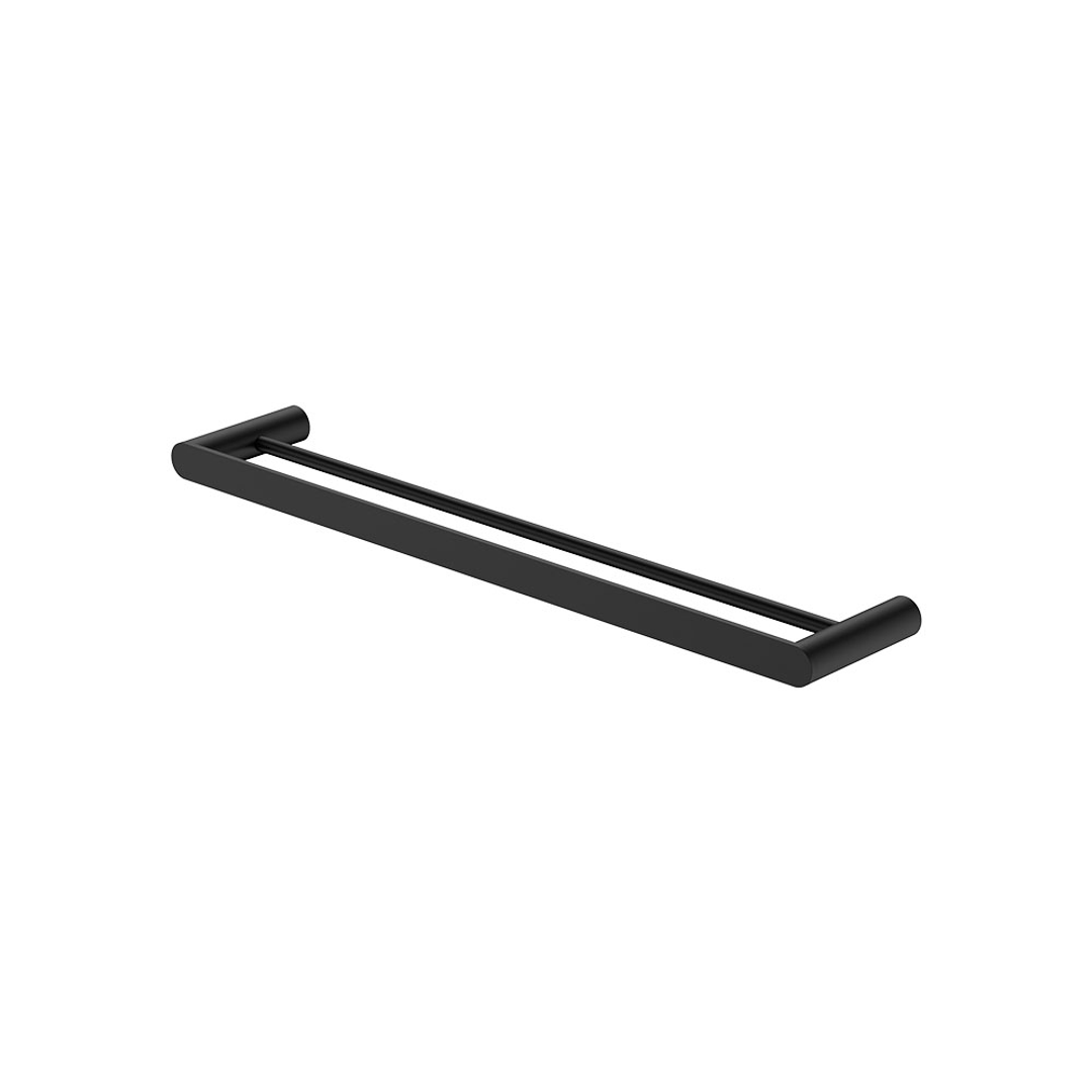 Fienza Empire Slim Double Towel Rail 600mm Ss304 - Matte Black