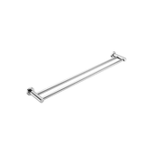 Nero Mecca Double Towel Rail 800Mm - Chrome
