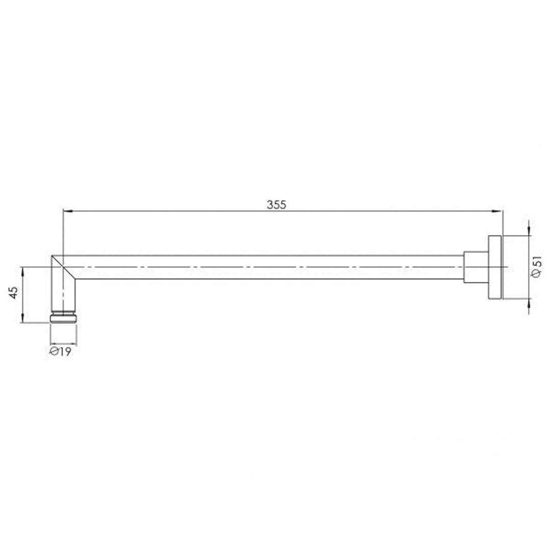 Vivid Phoenix Shower Arm - Chrome