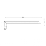 Vivid Phoenix Shower Arm - Chrome