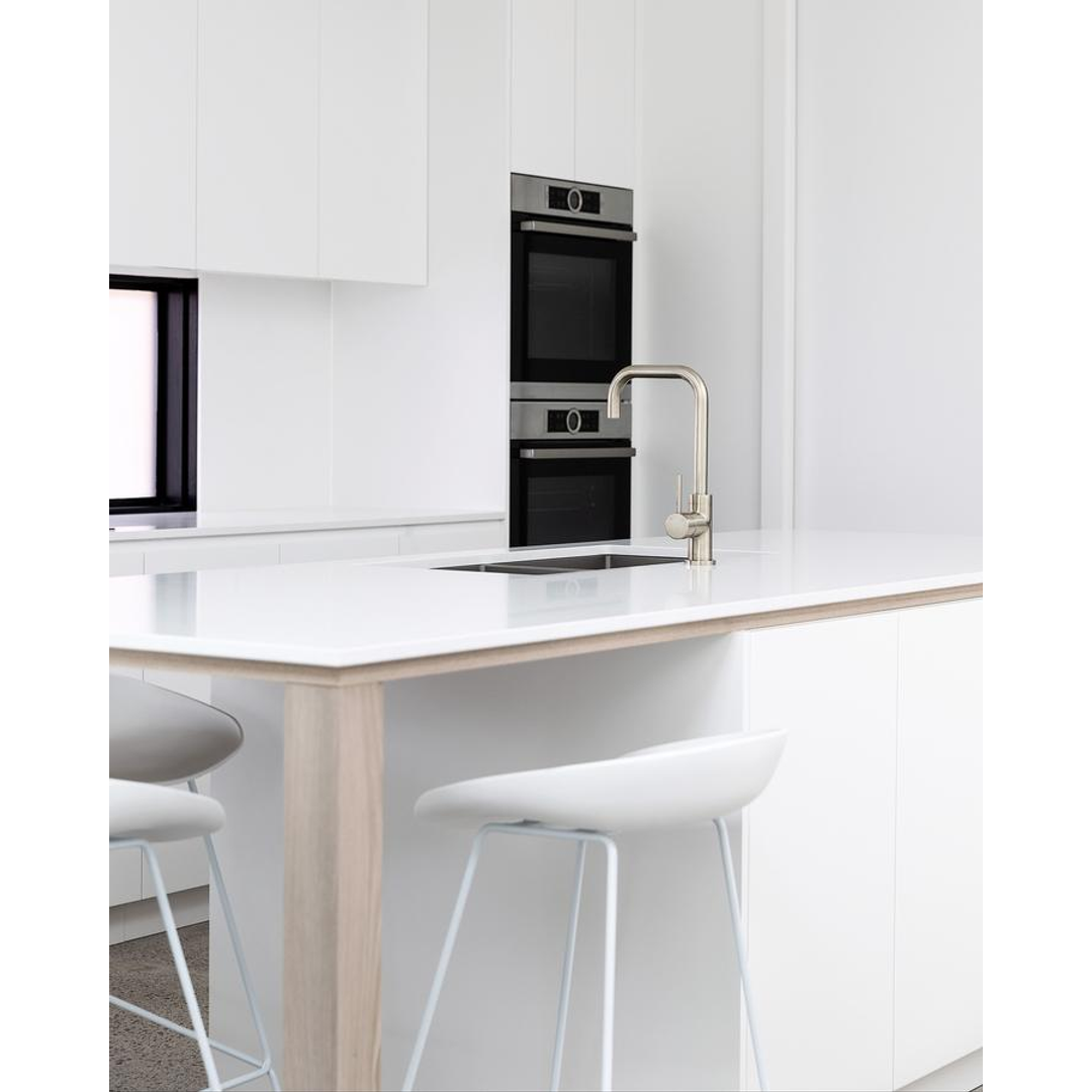 Meir Round Kitchen Mixer Tap - Brushed Nickel