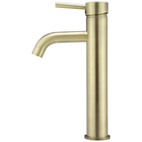 Meir Round Tall Curved Basin Mixer - Tiger Bronze