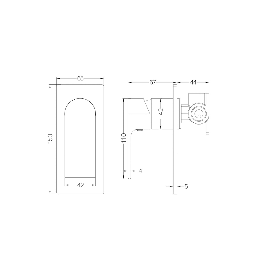 Bianca Shower Mixer - Matt Black