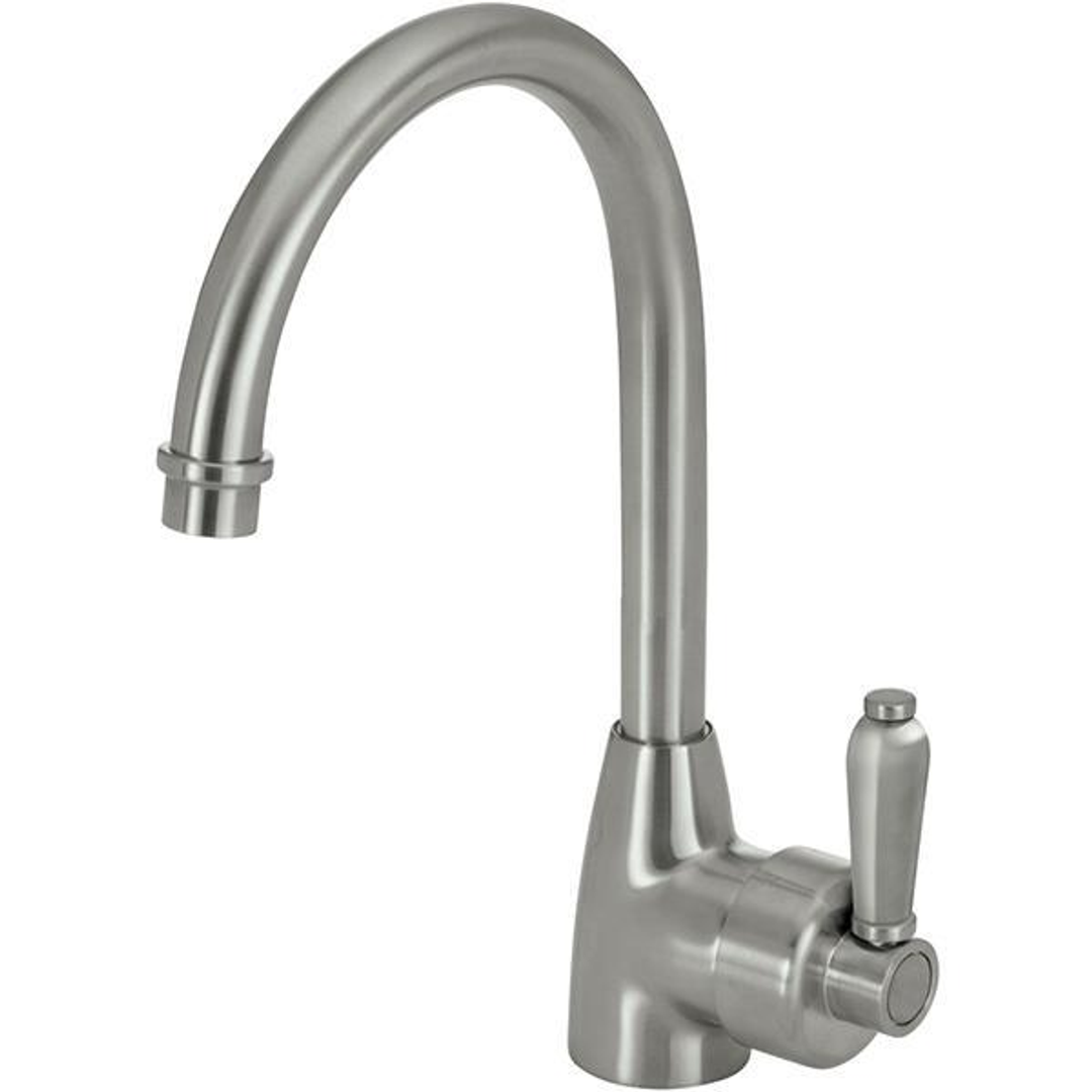 Fienza Eleanor Gooseneck Kitchen Sink Mixer - Brushed Nickel