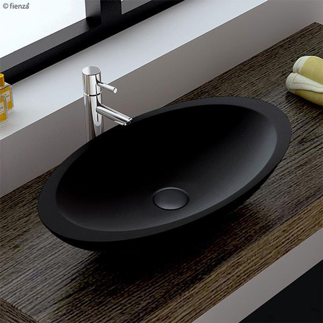 Bahama Solid Surface Above Counter Fienza Basin - Matte Black
