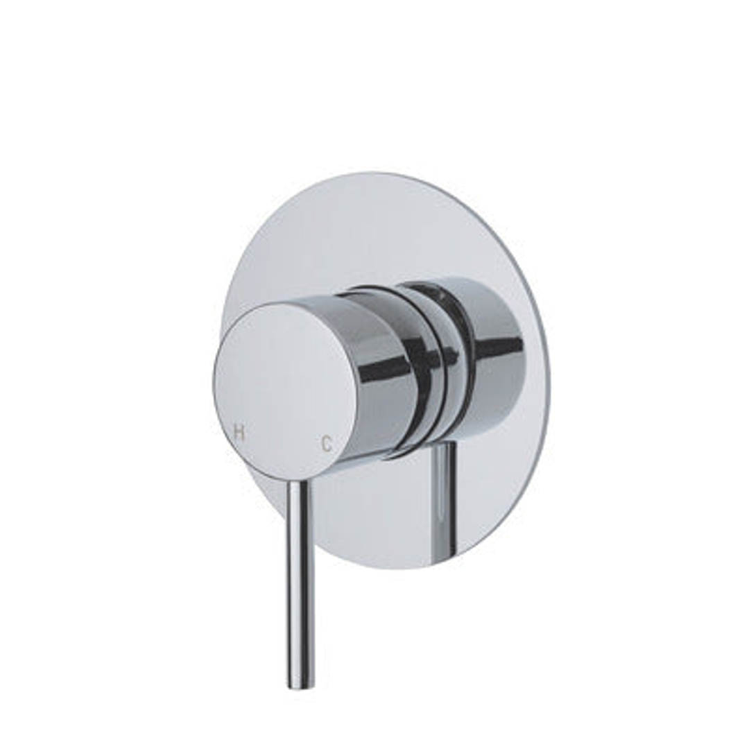 Fienza Kaya Wall Mixer - Chrome Large Round - Chrome Plate