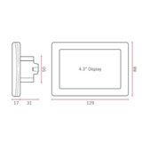 Thermogroup THERMOTOUCH 4.3DC DUAL THERMOSTAT 16A + 5A MAX LOAD - WHITE(THERMOGRP P#:5245)
