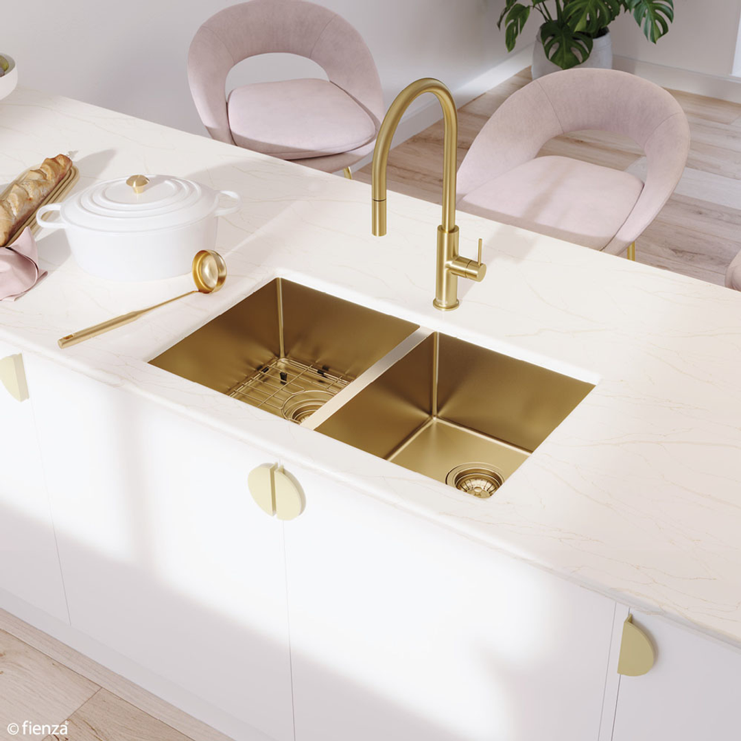 Fienza Hana 27L Sink Protector - PVD Rugged Brass