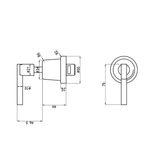 Aspire Air Lever Handle Wall Top Assemblies - Chrome