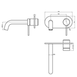 Aspire Air Wall Mixer With Spout And Plate - Chrome