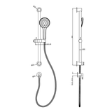Aspire Air Rail Shower - Brushed Nickel