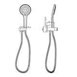 Aspire Air Wob (Swivel Wall Bracket And Hand Shower) - Brushed Brass