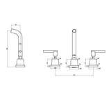 Aspire Air Lever Handle 3 Piece Basin/Bath Set - Chrome