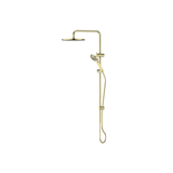 Greens Ashmore Bubblejet Twin Rail Shower Pvd Brushed Brass