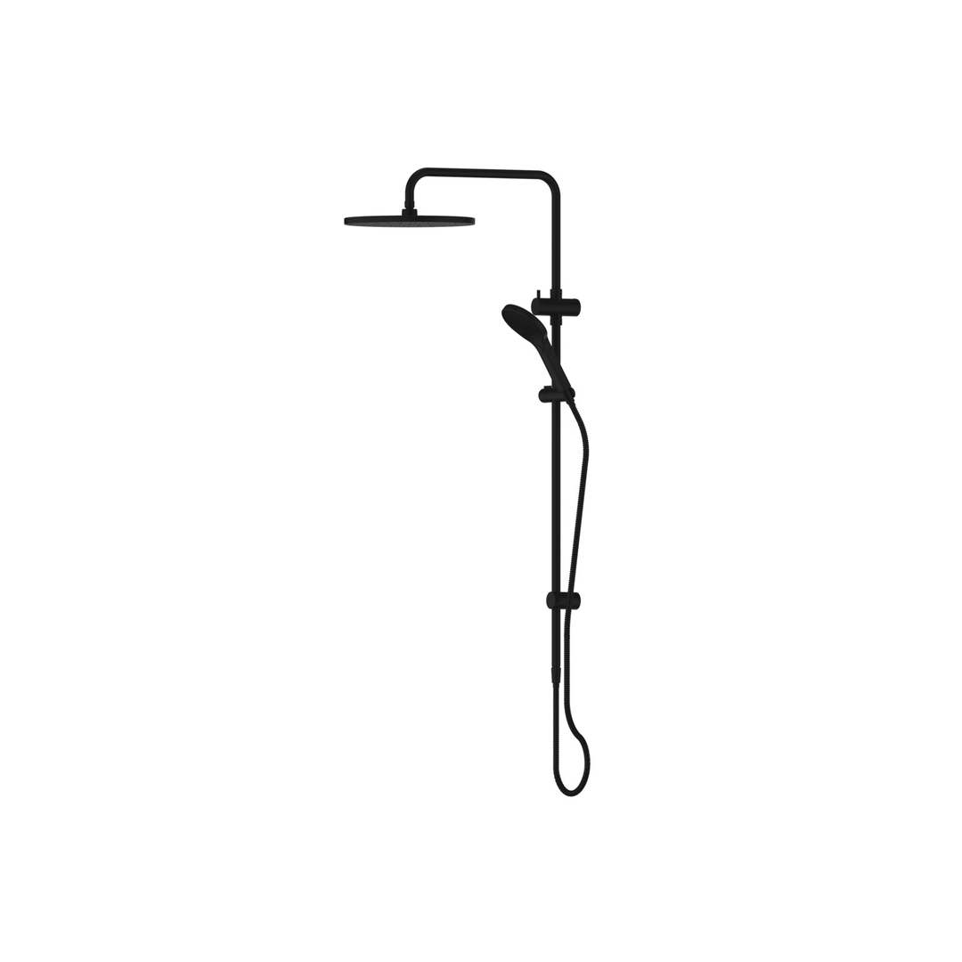 Greens Ashmore Bubblejet Twin Rail Shower Matte Black