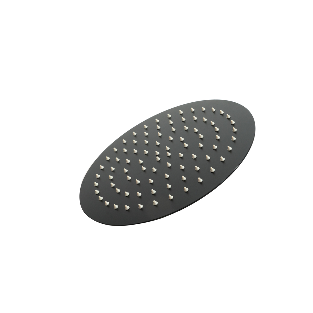 Aspire Within 250Mm Ss Round Shower Head - Matte Black