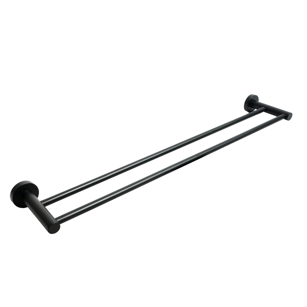 Aspire Within 600Mm Double Towel Rail - Matte Black