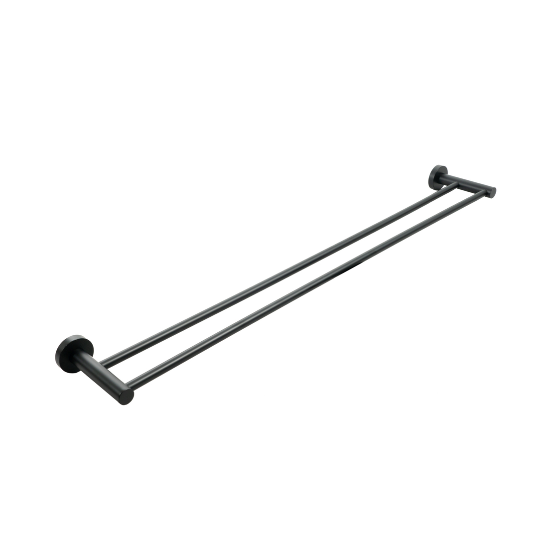 Aspire Within 750Mm Double Towel Rail - Matte Black