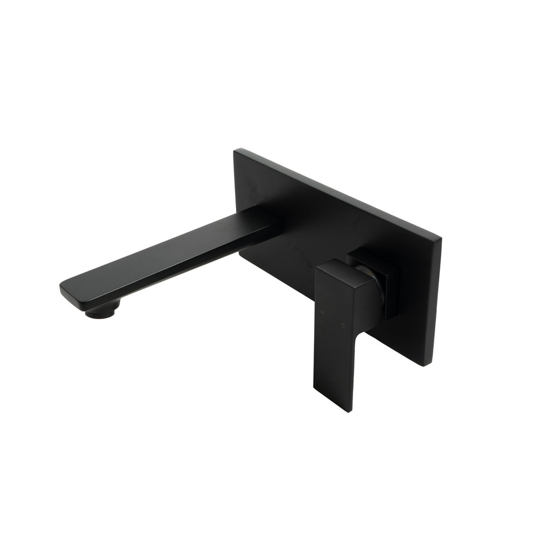 Aspire Midnight Wall Mixer W/T Spout - Matte Black