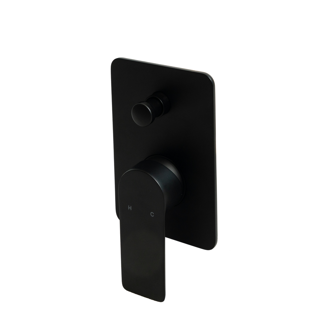 Aspire Midnight Wall Mixer-Diverter - Matte Black