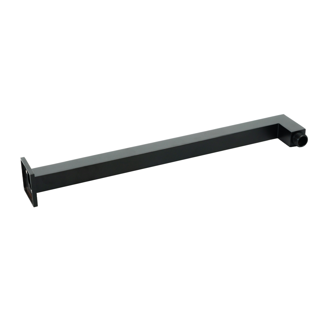 Aspire Midnight 400Mm Shower Arm Square - Matte Black