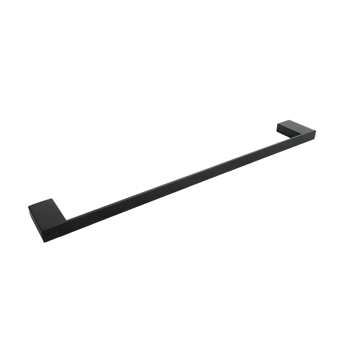 Aspire Midnight 600Mm Single Towel Rail - Matte Black