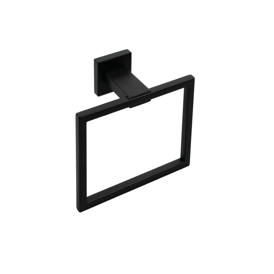 Aspire Midnight Towel Ring - Matte Black