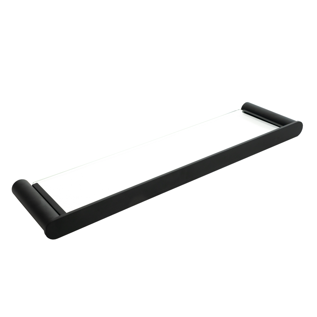 Aspire Midnight Glass Shelf - Matte Black