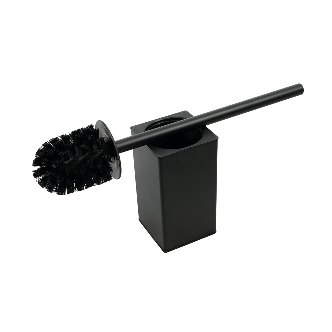 Aspire Midnight Toilet Brush & Holder Square - Matte Black