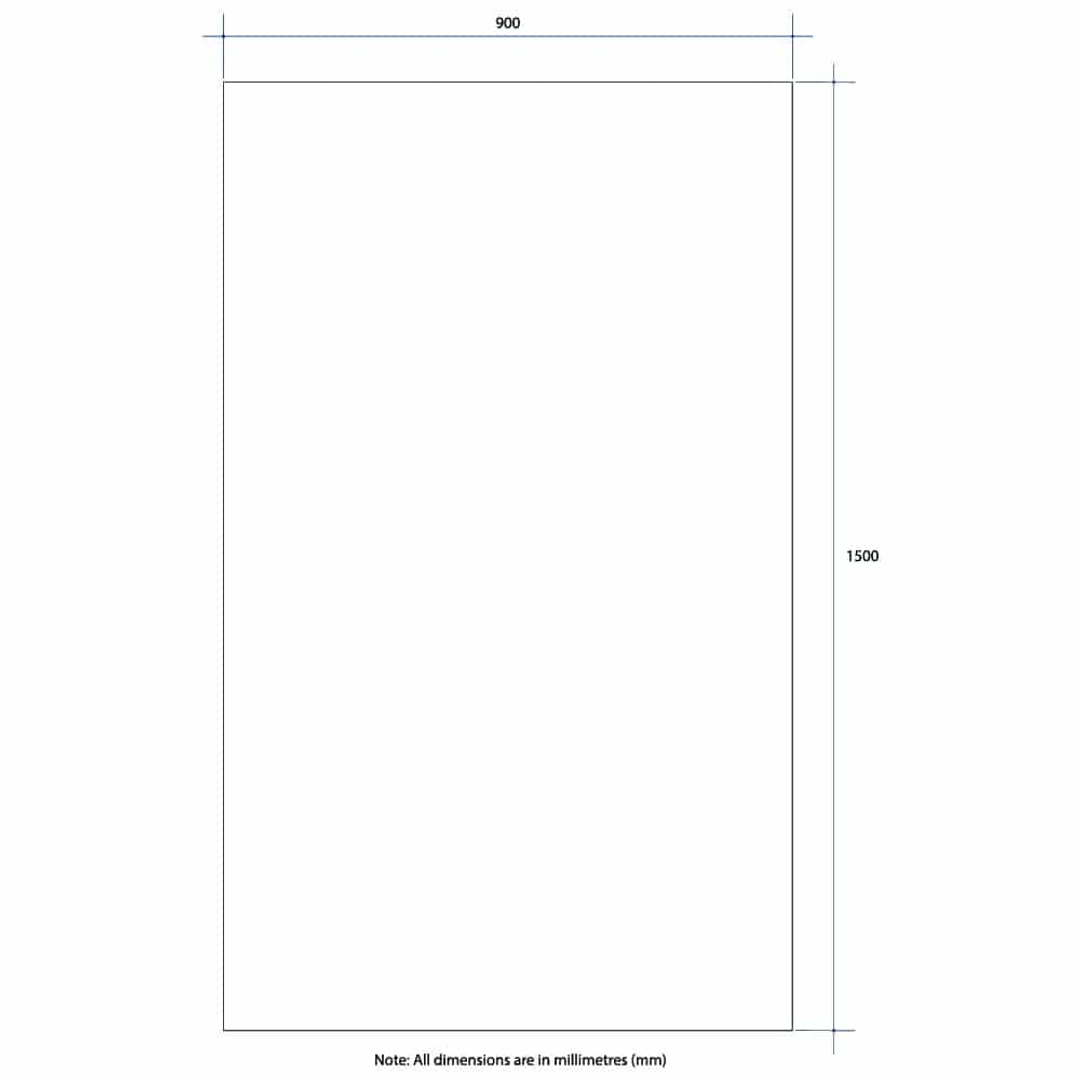 Thermogroup Jackson Rectangle Polished Edge Mirror 1500x900mm - Glue-to-Wall and Demister