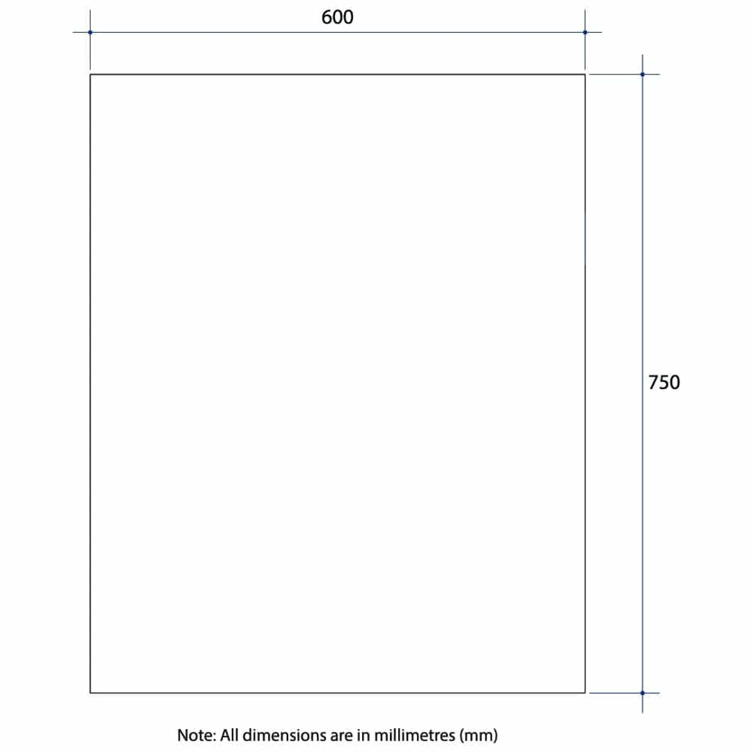 Thermogroup Montana Rectangle 25mm Bevel Edge Mirror 600x750mm - Glue-to-Wall and Demister