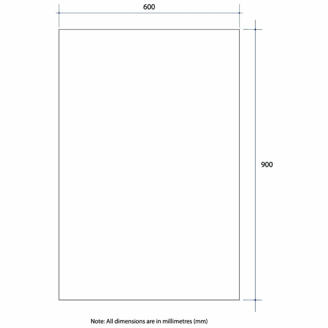 Thermogroup Montana Rectangle 25mm Bevel Edge Mirror 600x900mm - Glue-to-Wall and Demister