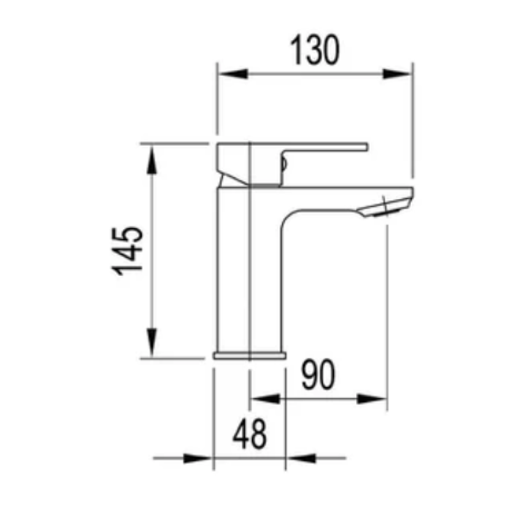 Axus Basin Arcisan Streamline Mixer - Satin Nickel