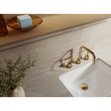 Aspire Air Lever Handle 3 Piece Basin Set - Brushed Brass