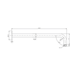 Aspire Air 400mm Shower Arm - Brushed Brass