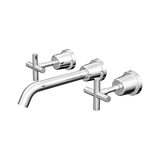 Aspire Air Cross Handle 3 Piece Basin/Bath Set - Chrome