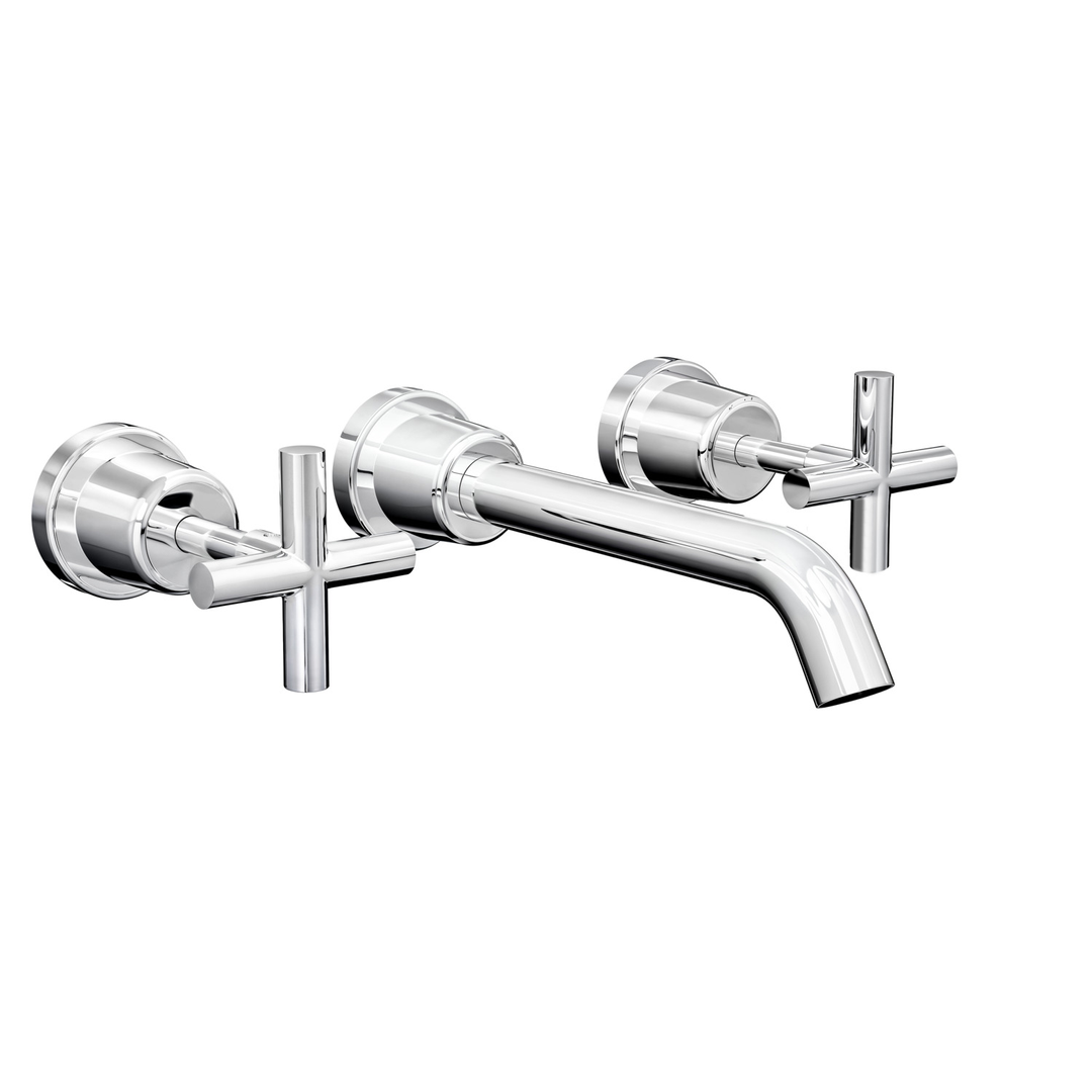 Aspire Air Cross Handle 3 Piece Basin/Bath Set - Chrome