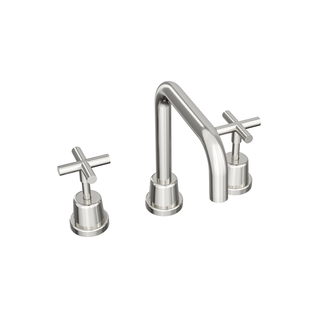 Aspire Air Cross Handle 3 Piece Basin Set - Brushed Nickel