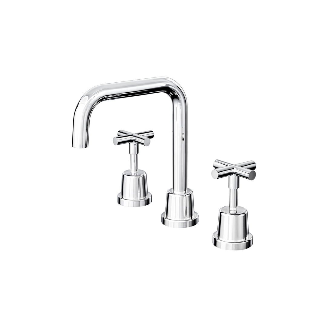 Aspire Air Cross Handle 3 Piece Basin Set - Chrome