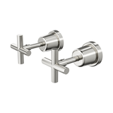 Aspire Air Cross Handle Wall Top Assemblies - Brushed Nickel