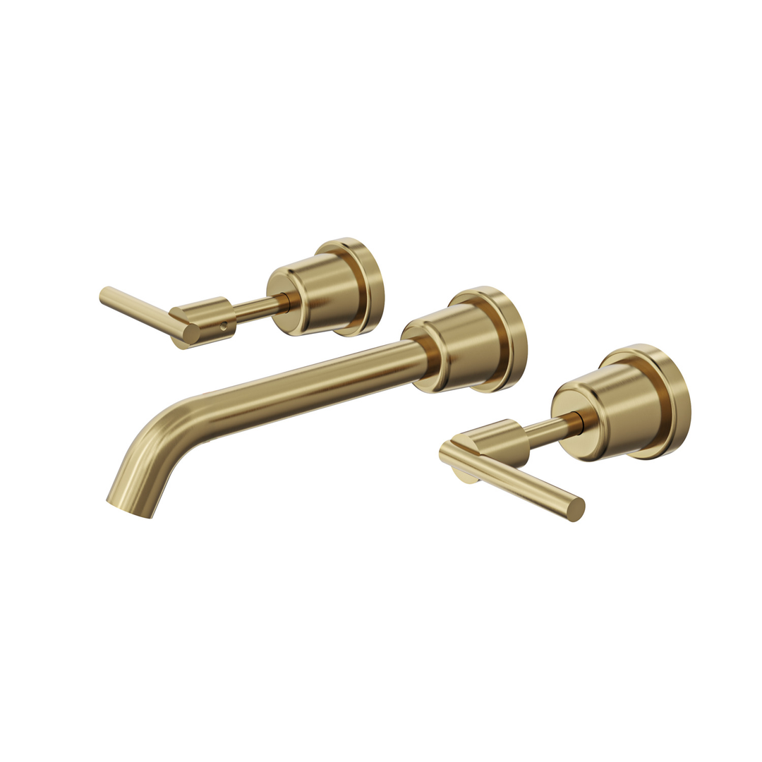 Aspire Air Lever Handle 3 Piece Basin/Bath Set - Brushed Brass