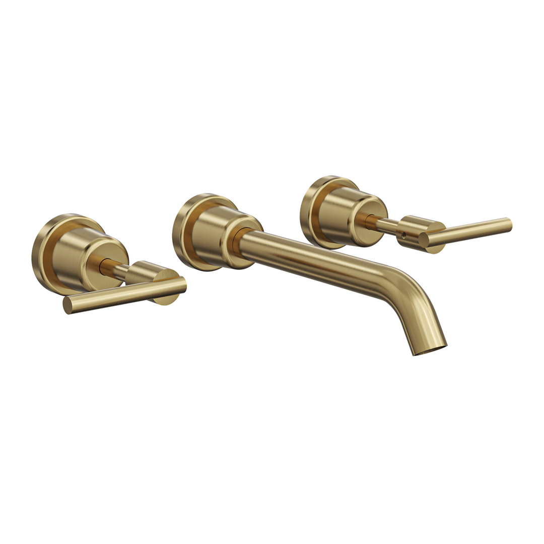 Aspire Air Lever Handle 3 Piece Basin/Bath Set - Brushed Brass