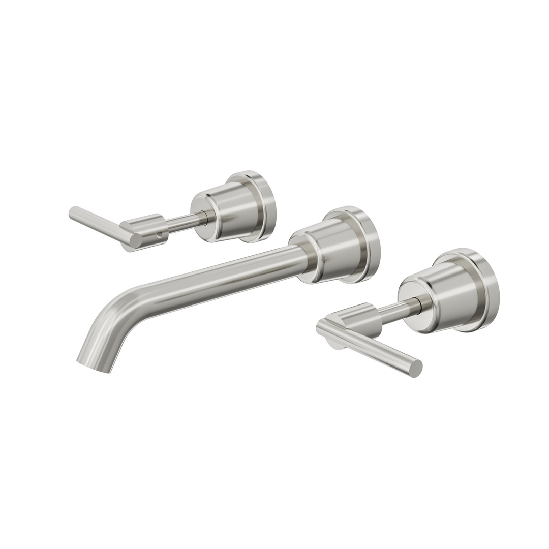 Aspire Air Lever Handle 3 Piece Basin/Bath Set - Brushed Nickel