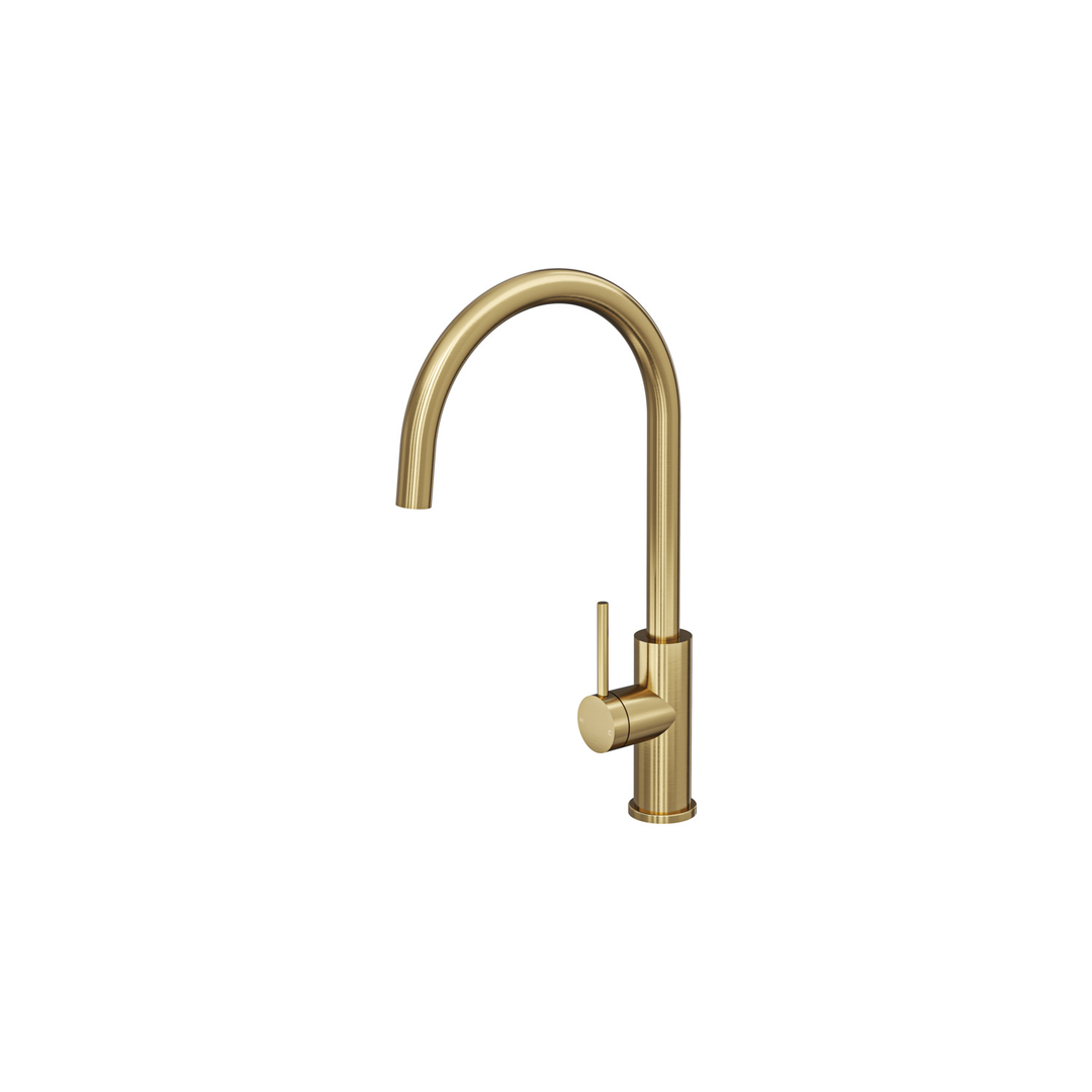 Aspire Air Pin Lever Kitchen Mixer (Non-Pullout Pin And Paddle Inc) - Brushed Brass