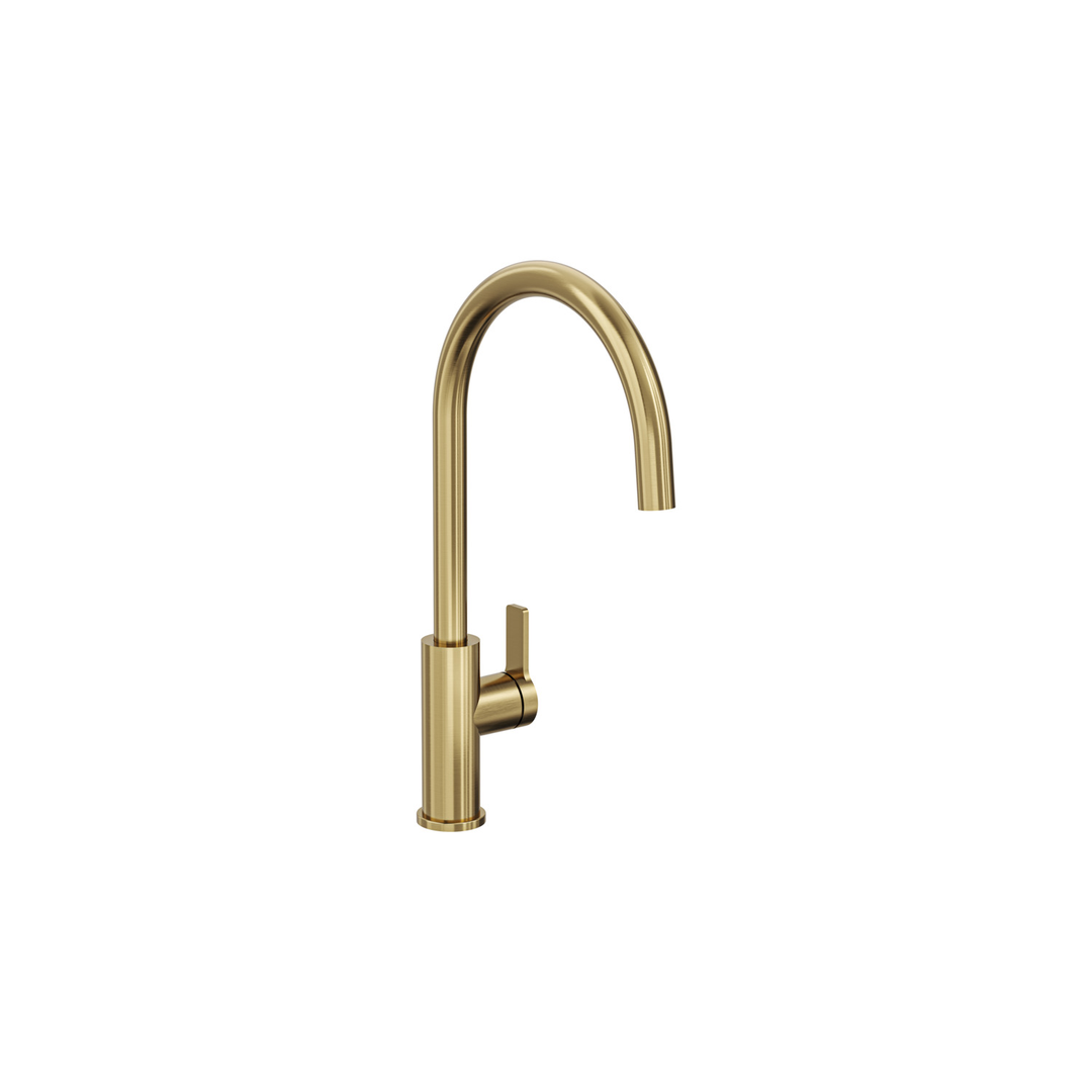 Aspire Air Pin Lever Kitchen Mixer (Non-Pullout Pin And Paddle Inc) - Brushed Brass
